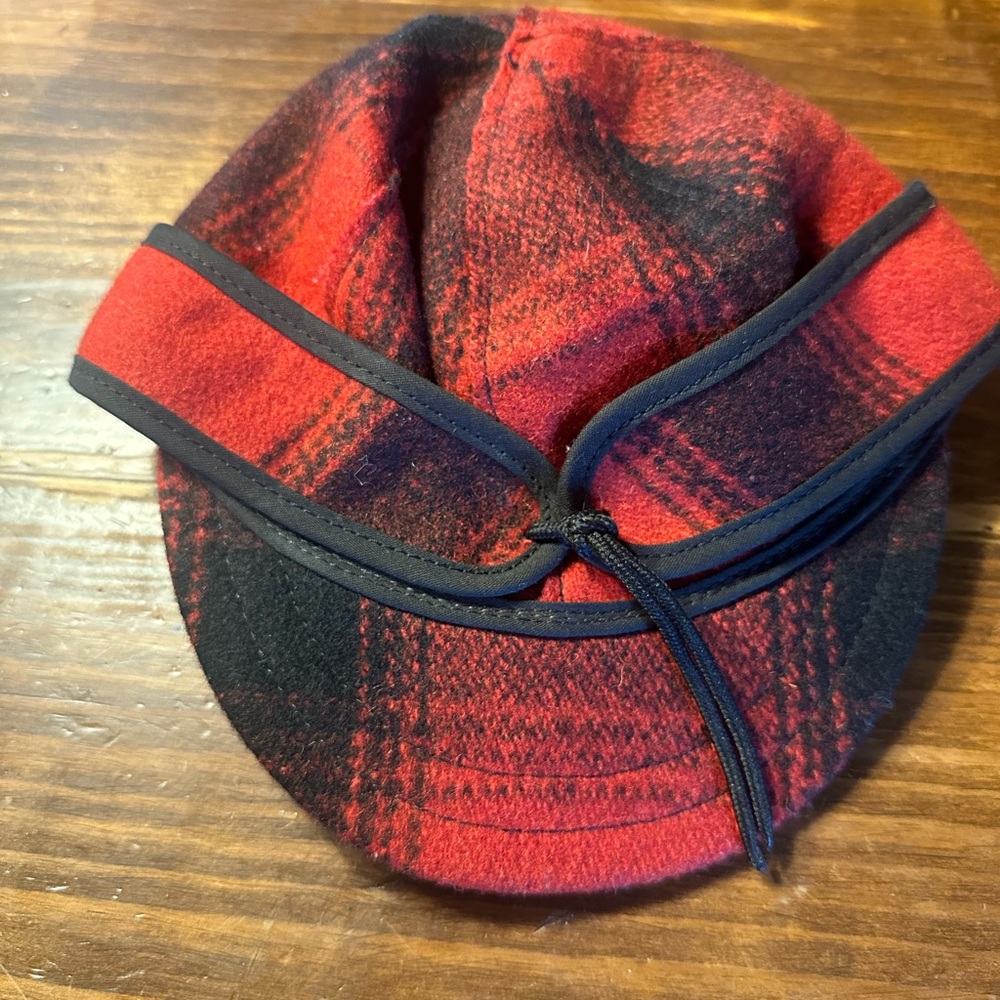 Plaid Red and Black Kids Hat